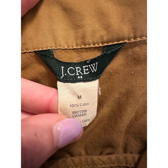 J Crew 100% Cotton Tan Utility Vest Size Medium - Picture 6 of 6